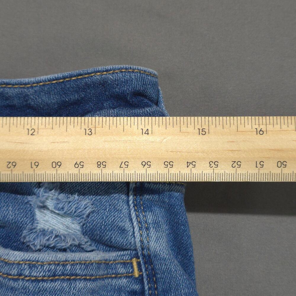 Arizona Jean Co Womens Size 7 Mid Rise Skinny Distressed Ripped Denim Jeans - Picture 7 of 12